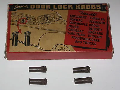 30's 40's 50's Pontiac Chevrolet Buick Set Of 4 Door Lock Knobs Box Not Included • $13.47