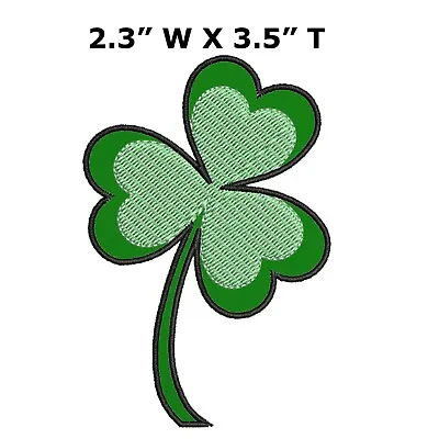 IRISH GREEN CLOVER Embroidered PATCH SHAMROCK Iron-on FREE SHIPPING USA • $4.50