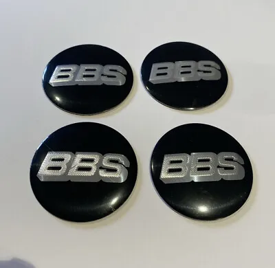 BBS Wheel Centre Caps Black & Silver 60mm Stickers/Emblems Cap • $38