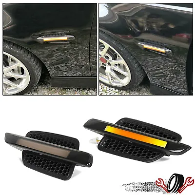 For 08-09 Pontiac G8 Smoke Lens Euro Style Front Fender Side Markers LED Light • $47.29