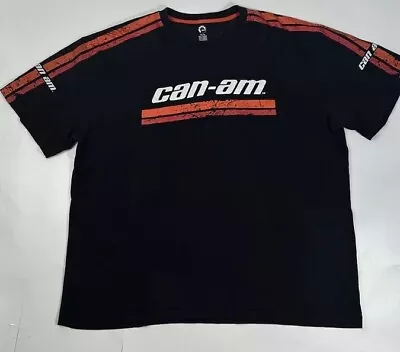 Can Am OEM Black Red Orange Off Road Racing T-Shirt ~ Men's XL • $17.80