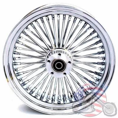 16 3.5 48 Fat King Spoke Front Wheel Chrome Rim Dual Disc Harley Softail Touring • $319.95