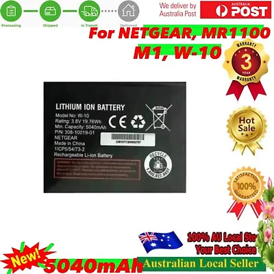 W-10 W10 3.8V Battery For Telstra Netgear NightHawk M1 MR1100 Broadband Router • $19.90
