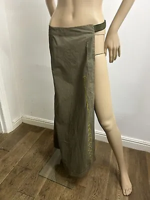 Maharishi NEW Khaki Green Sunwrap Skirt Long Maxi  Uk 10 MHI Embroidered Women’s • £37.60