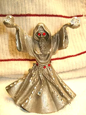  THE WIZARD  Pewter Figurine -Masterworks Fine Pewter- Crystal Sword Ruby 1989 • $39.95