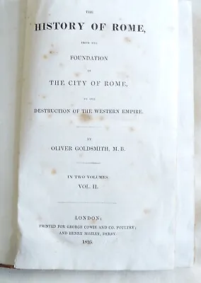 £4.99 • Buy History Of Rome, Oliver Goldsmith, Vol 2, 1825