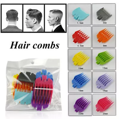 10Pcs For WAHL Hair Clipper Limit Comb Guide Trimmer Guard Attachment Salon Tool • $12.88