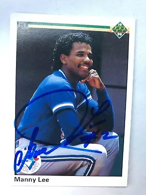 1990 Upper Deck Toronto Blue Jays Manny Lee Autographed Card #285 • $9.99