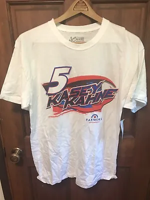 Chase Authentics Nascar Kasey Jayne #5 T Shirt Large White NWT • $11.99