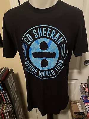 Ed Sheeran Divide Tour Concert Black T-Shirt Men's Size Large Short Sleeve • $14