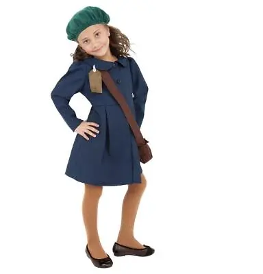 Child Wartime Costume School Girls WW1 WW2 Book Week Day Fancy Dress • £15.49