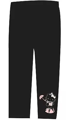 MISHA LULU  Hello Kitty  CAPRI Leggings - Black - NWT Girls 18/24 • $12.50