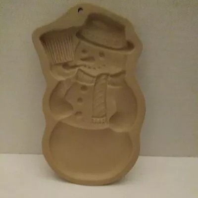 VTG 1989 Unused Brown Bag Cookie Art Christmas Snowman Mold Hill Design • $10.99