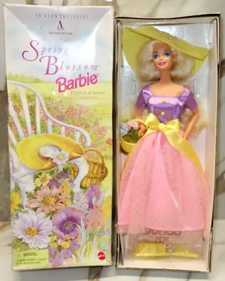 Mattel 1995 S. E. Spring Blossom Barbie 1st In Series Avon Exclusive Damaged Box • $19.90