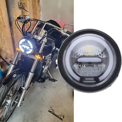 6.5  Motorcycle LED Headlight High/Low DRL For Kawasaki Vulcan 900 800 750 2000 • $39.39