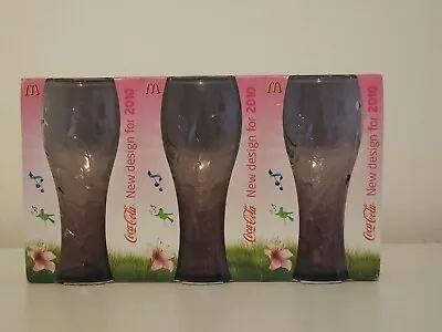3 McDonalds X Coca Cola Glasses 2010 • £17