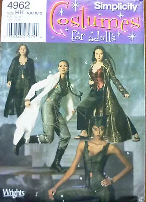 Simplicity 4962 Pattern Uncut Sz 6-12 Costume Tomb Raider Catwoman Matrix Goth • $34