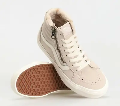 NWB Womens Vans SK8-Hi Reissue Side Zip Cozy Hug French Oak #VN0007NZBLL1 • $59.95