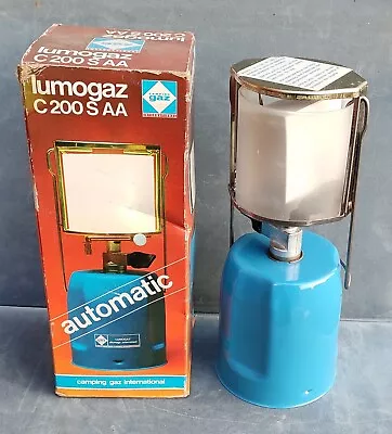 Vintage Camping Gaz Lantern Lumogaz C200 S AA Automatic Boxed Unused • £19