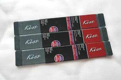 KISS Wide Board Grinder X 3 Black 100/180 Grit Nail Files For Acrylic Nails BN • £12