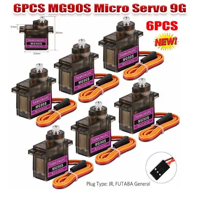 £19.79 • Buy 6× Mini Micro Servo Motor MG90S Metal Geared 9G For RC Helicopter Plane Boat New