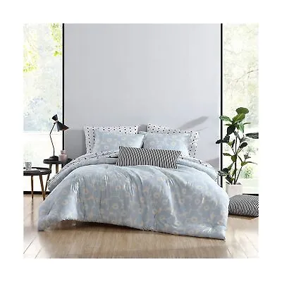 MARIMEKKO - King Duvet Cover Set Cotton Reversible Bedding With Button Closu... • $231.20