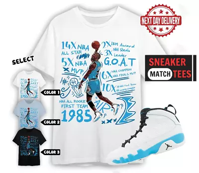 Powder Blue 9s Unisex Shirt Shirt To Match Sneaker Jordan 9 Powder Blue  Tees • $22.99