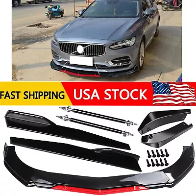 For Volvo S40 S60 S80 Front Rear Bumper Lip Spoiler Splitter Glossy Black Body K • $59.99