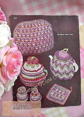 £3.29 • Buy Vintage 1940s Knitting Pattern Tea Cosy 2 Styles, Plus Crochet Tea Cosy Pattern.
