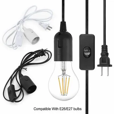 Extension Hanging Lantern Pendant Lamp Cord E26/E27 Light Bulbs Socket W/ Switch • $7.71