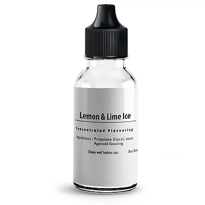 Lemon & Lime Fusion Ice Menthol E Liquid Flavour Concentrate DIY Vape Juice 0mg • £5.98