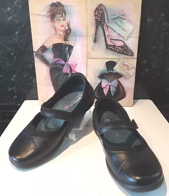 PADDERS  Medley  UK 4 Black Leather Mary-Jane Shoes In V.G.C/N/New RRP £69.99 • £14.99