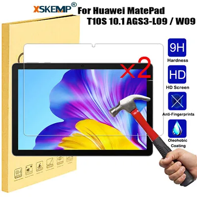 2Pcs Huawei Enjoy Tablet 2 Honor Pad 6 T10 T10S Tempered Glass Screen Protector • £3.77