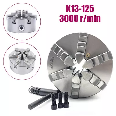 K13-125 6-jaw Chuck CNC Lathe Self-centering Chuck Hardened Steel Manual Chuck! • $110