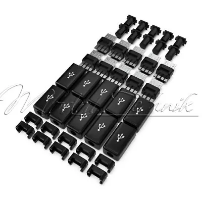 10PCS DIY Micro USB Type B Male Plug Connector Kit With Plastic Cover • $1.47