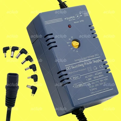$47.50 • Buy 3500mA Regulated AC/DC Power Supply 100V-240V To 16V 17V 18V 19V 19.5V 20V 22V