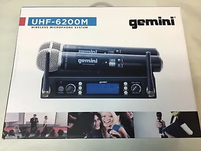 Gemini Sound UHF-6200M Dual-Handheld UHF Wireless Microphone System • $189.99