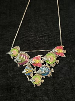Kabana Tropical Fish Necklace Sterling Silver And Enamel Vintage  • $299.99