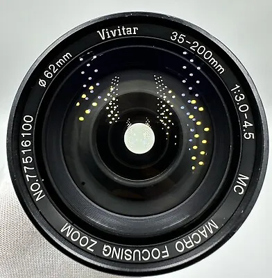 Vivitar 35-200mm 1:3.0-4.5 MC Macro Focusing Zoom Lens - Nikon Mount • $28.50