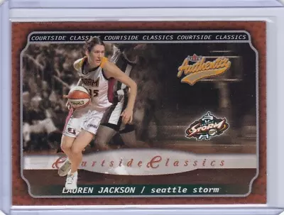 2002 Authentix WNBA Courtside Classics #7 LAUREN JACKSON STORM HOF • $6