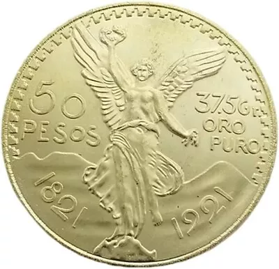 1821-1921 1943 1947 Centenario Mexican 50 Pesos Mexican Gold Coin Gold Dollar An • $19.99