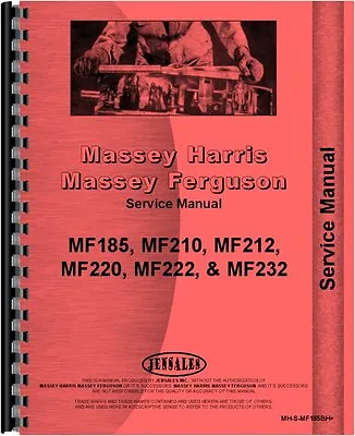 Massey Ferguson 185 210 220 Backhoe Attachment Service Manual MH-S-MF185BH+ • $55.99