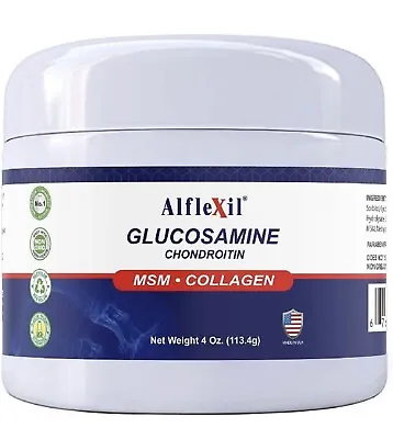 ALFLEXIL Glucosamine And Chondroitin Cream With MSM And Collagen 4 Oz • $15