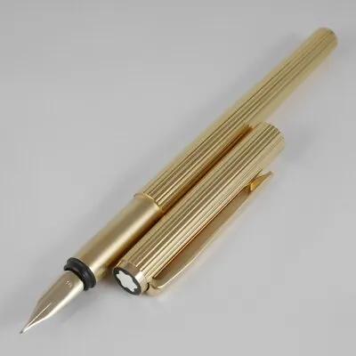 Montblanc Vintage Noblesse 20K Gold Plated Fountain Pen EF (missing Emblem) • $129