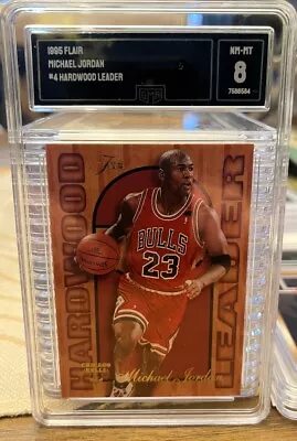 GMA 8 MICHAEL JORDAN 1995/96 Fleer FLAIR HARDWOOD LEADER LEGEND HOF! • $9.95