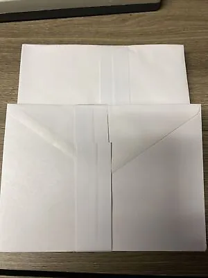 25 White Invitation A7 Angle Flap Envelopes 5.25  X 7.25  For 5x7 Invite • $7.25