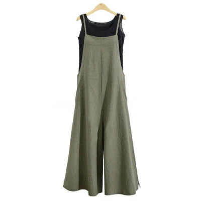 $30.29 • Buy Womens Ladies Wide Leg Jumpsuit Ladies Loose Summer Romper Overall Plus Size AU