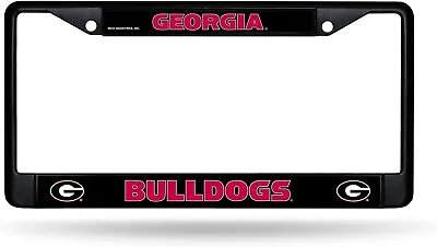 University Of Georgia Bulldogs Black Metal License License Plate Frame Chrome... • $17.79