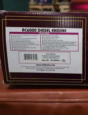 MTH Premier PS2 CSX AC6000 Diesel Engine • $400