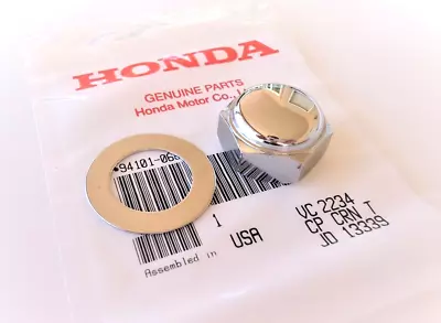 $9.75 • Buy  Genuine Honda Sl70 Sl90 Sl100 Sl125 Steering Stem Nut & Washer Set